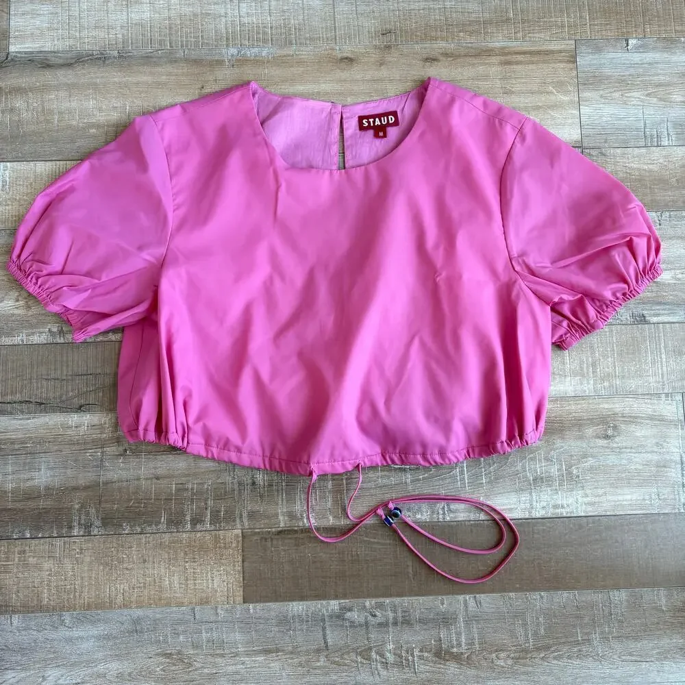 STAUD Prato Crop Top Size M Wild Orchid Pink